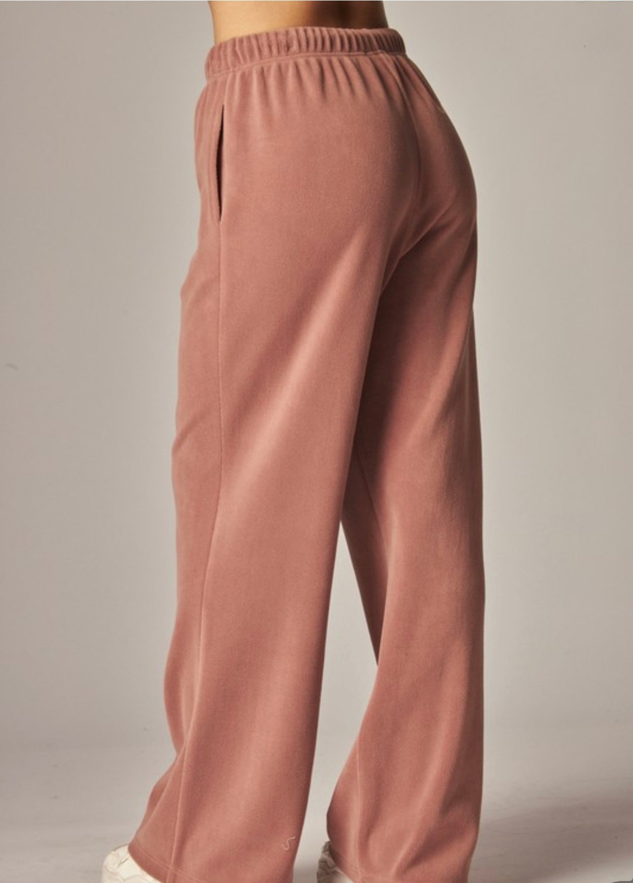 Cozy Soft Premium Fleece Wide Leg Sweatpants | Wood Rose
