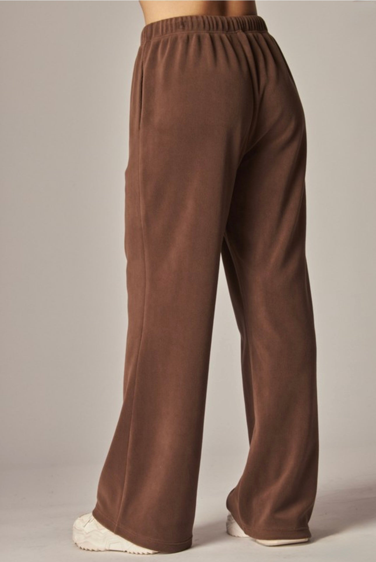 Cozy Soft Premium Fleece Wide Leg Sweatpants |  Espresso