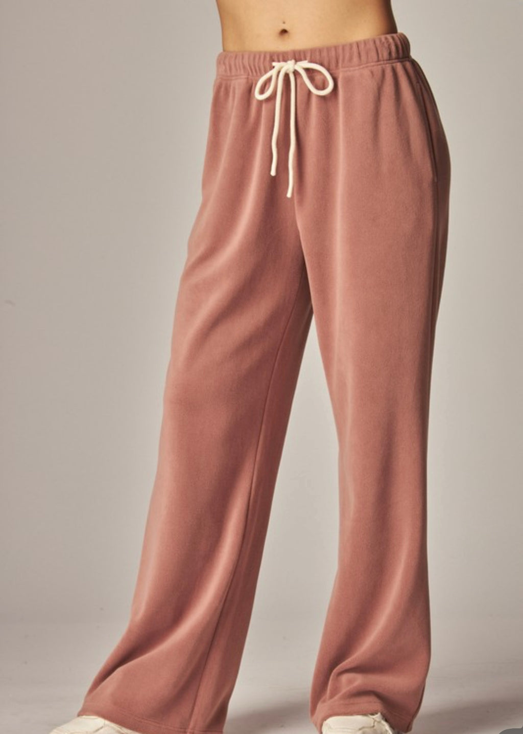 Cozy Soft Premium Fleece Wide Leg Sweatpants | Wood Rose