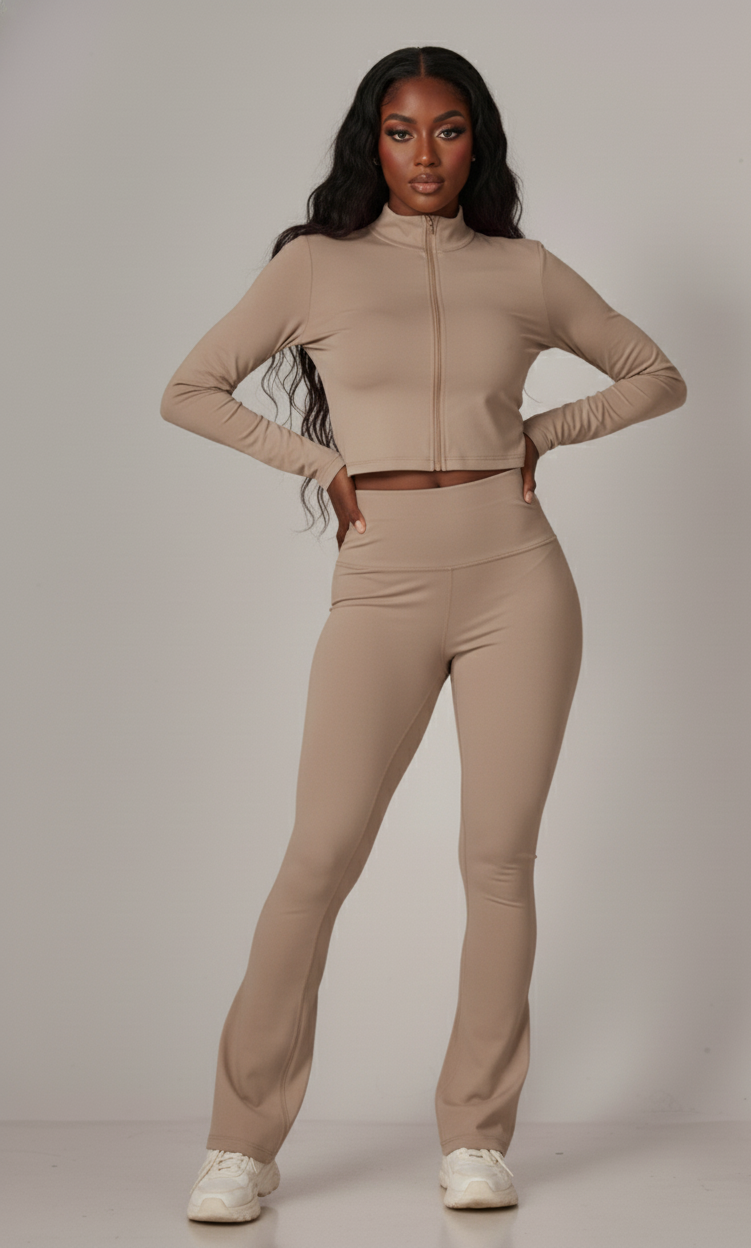 Butter Soft Flare Legging | Light Taupe
