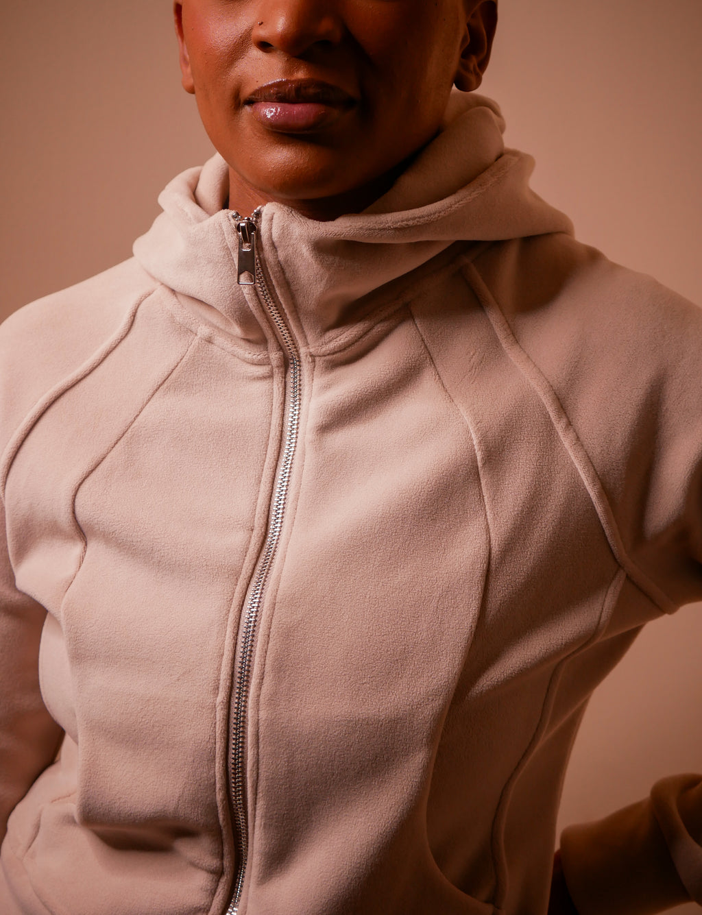 Cozy Soft Premium Fleece Zip Hoodie | Milk Tea