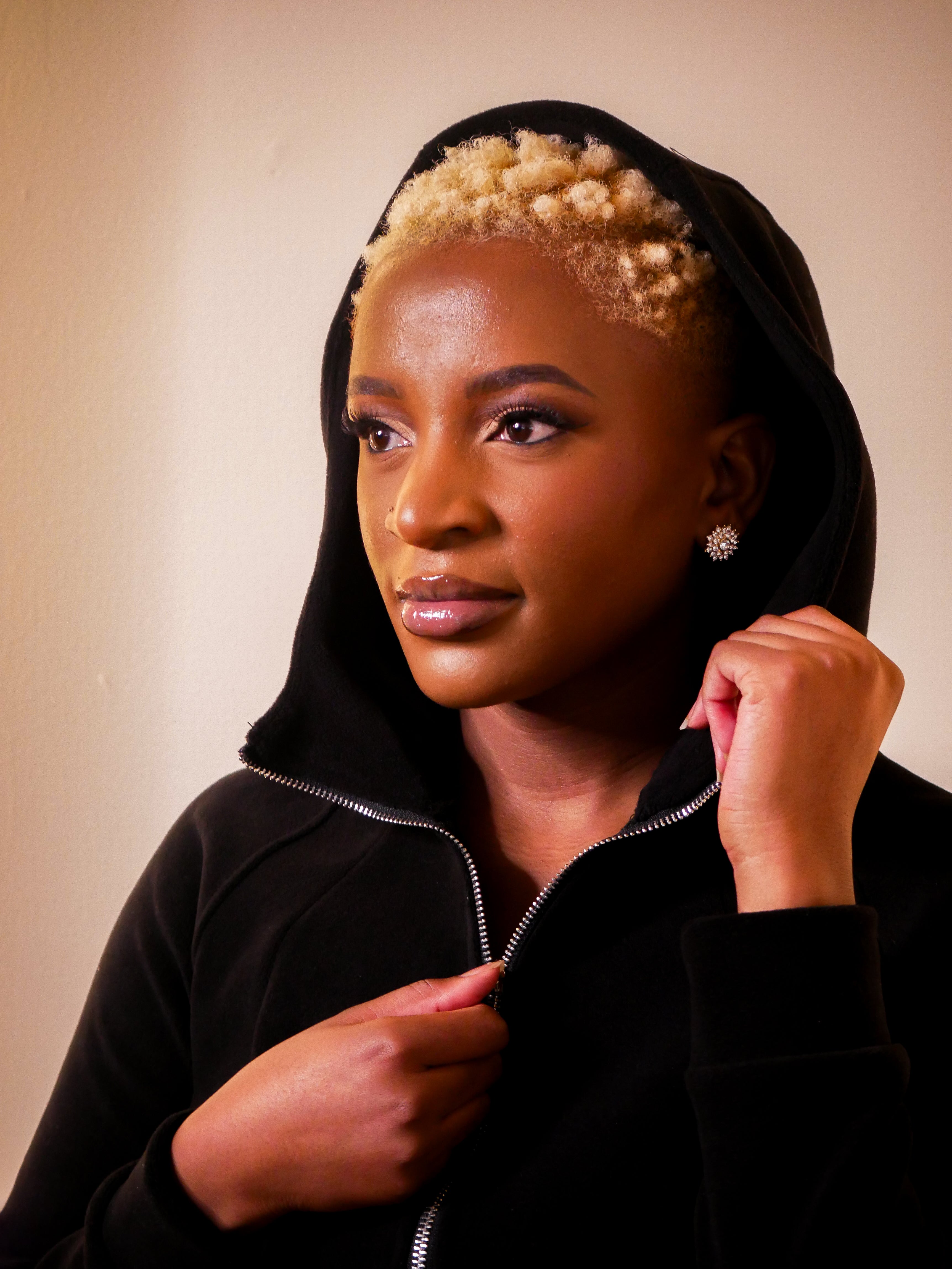 Cozy Soft Premium Fleece Zip Hoodie | Black